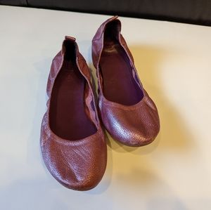 Cole Haan Metallic Pink Ballerina Flats, Size 9.